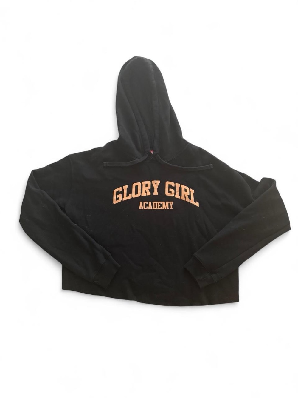 GLORY GIRL Academy Black Hoodie with Orange Lettering